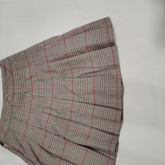 Divided Plaid Pleated school girl  Preppy  Micro Mini Skirt - Picture 3 of 8